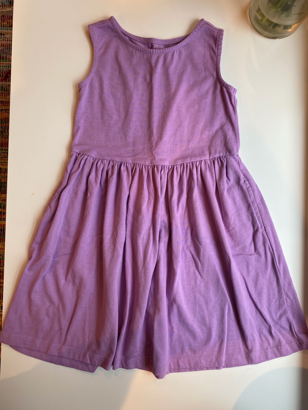 Primary lavender sleeveless dress, Size 6-7